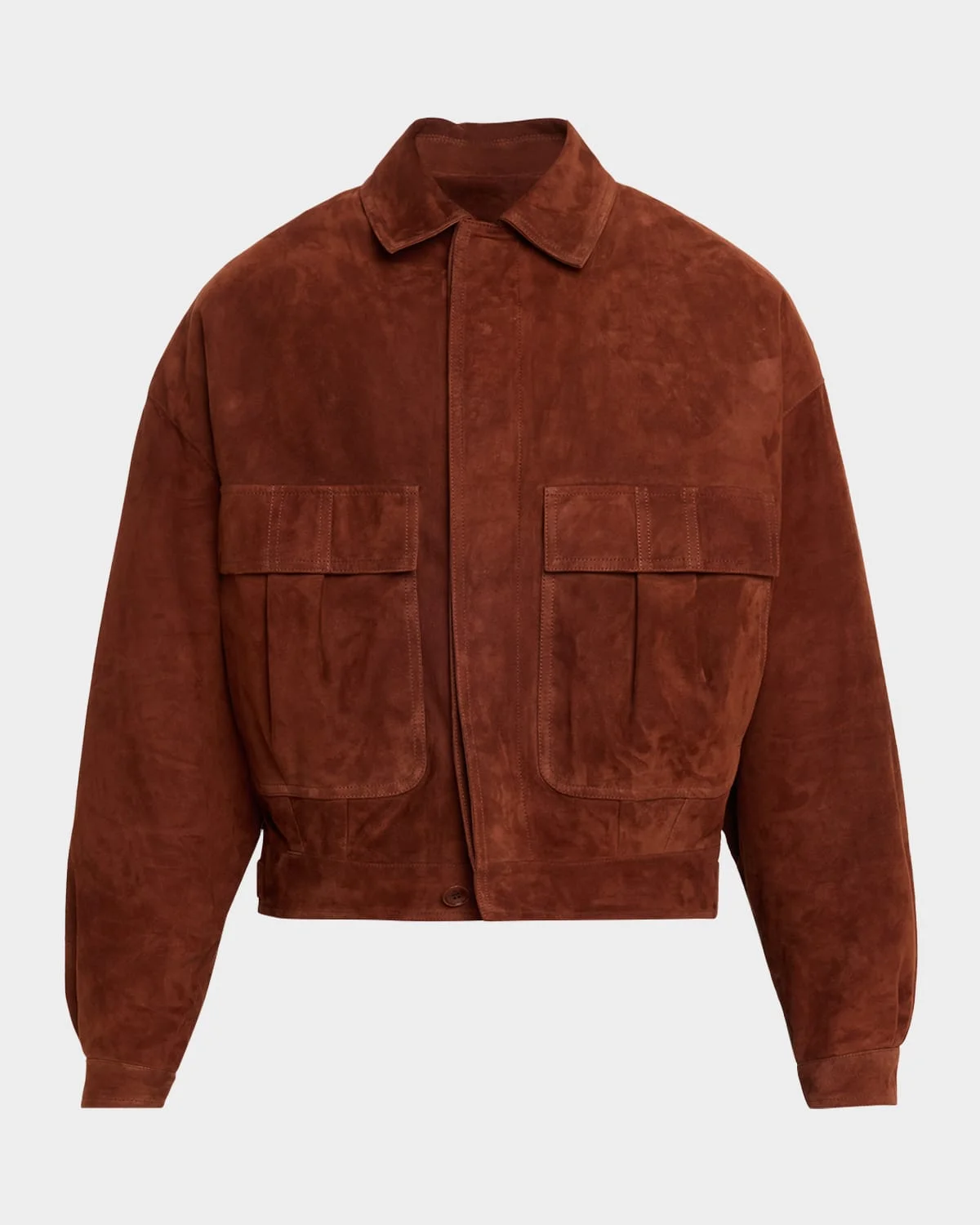 Men's Lamb Suede Shirt Jacket - 1