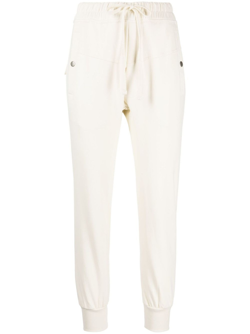 drawstring cotton-blend trousers 1