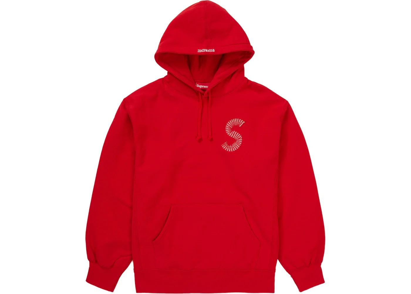 Supreme S Logo Hooded Sweatshirt (FW20) Red - 1