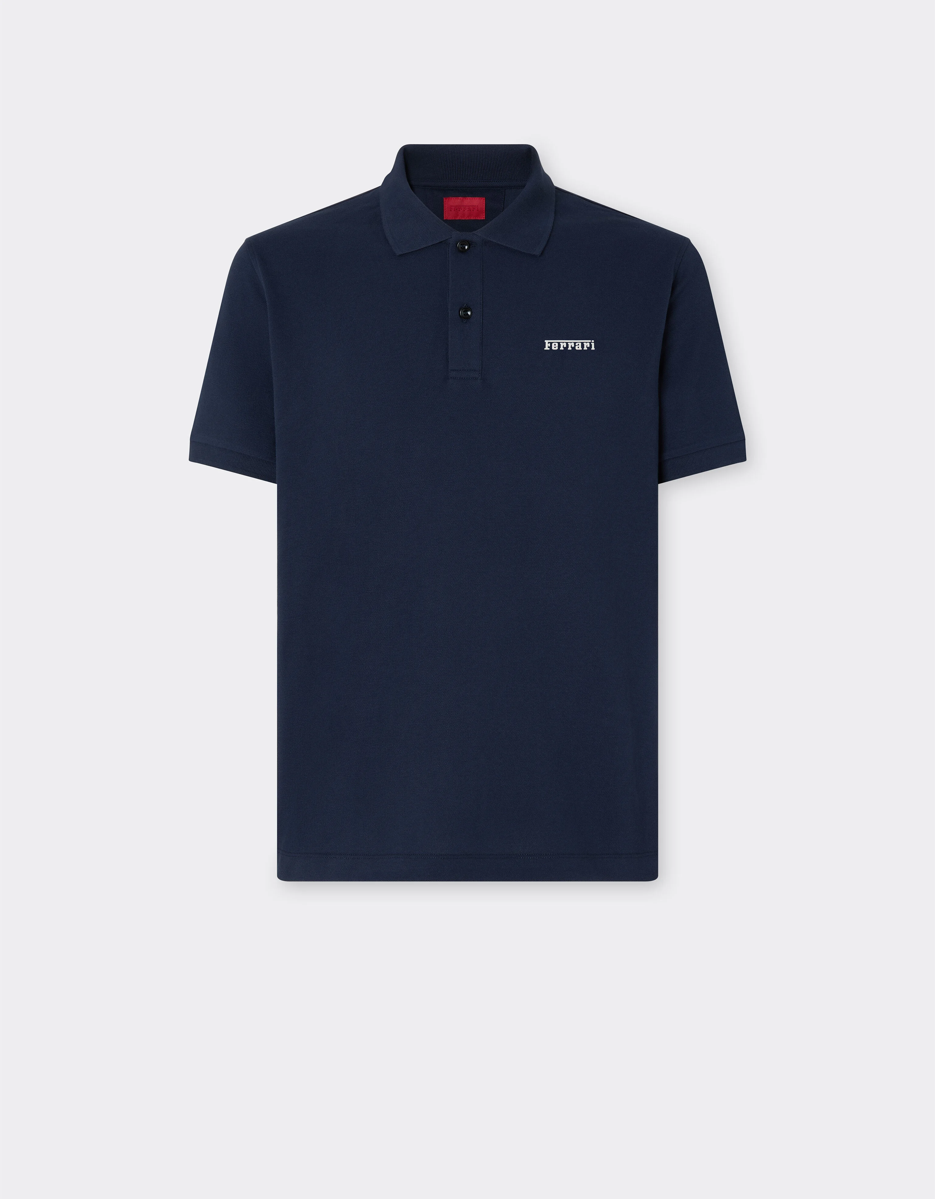 Cotton polo shirt with Ferrari logo - 1