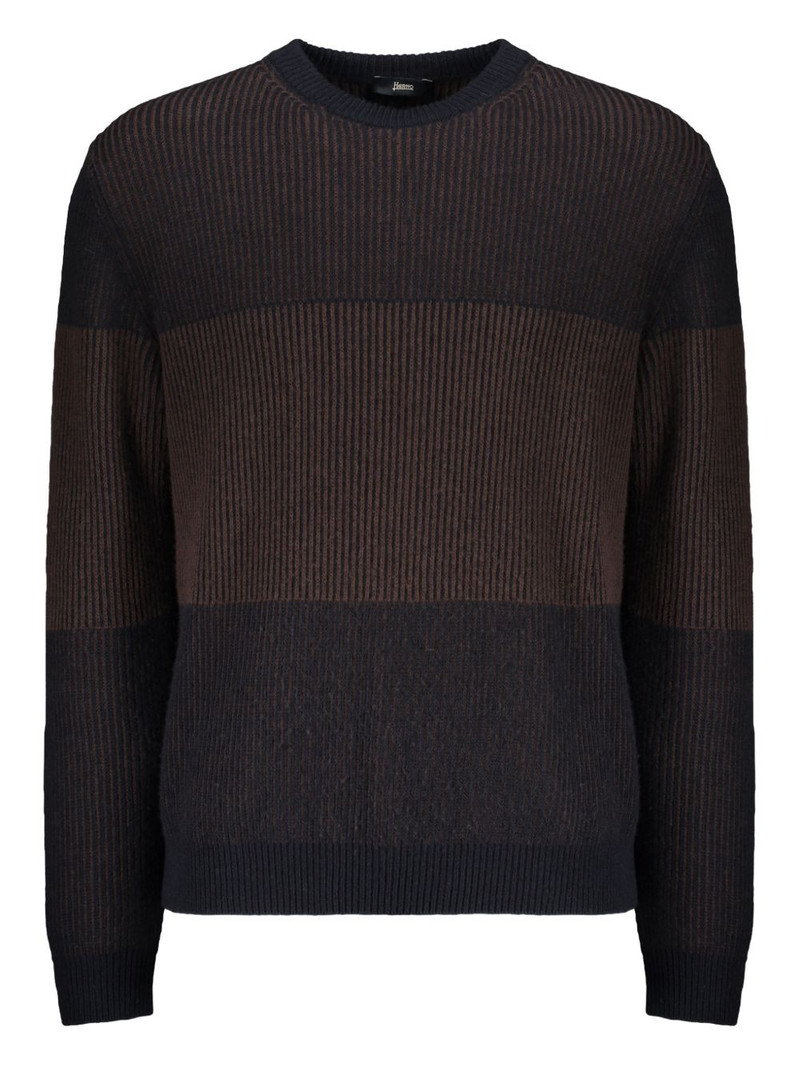 ribbed colour-block sweater 1