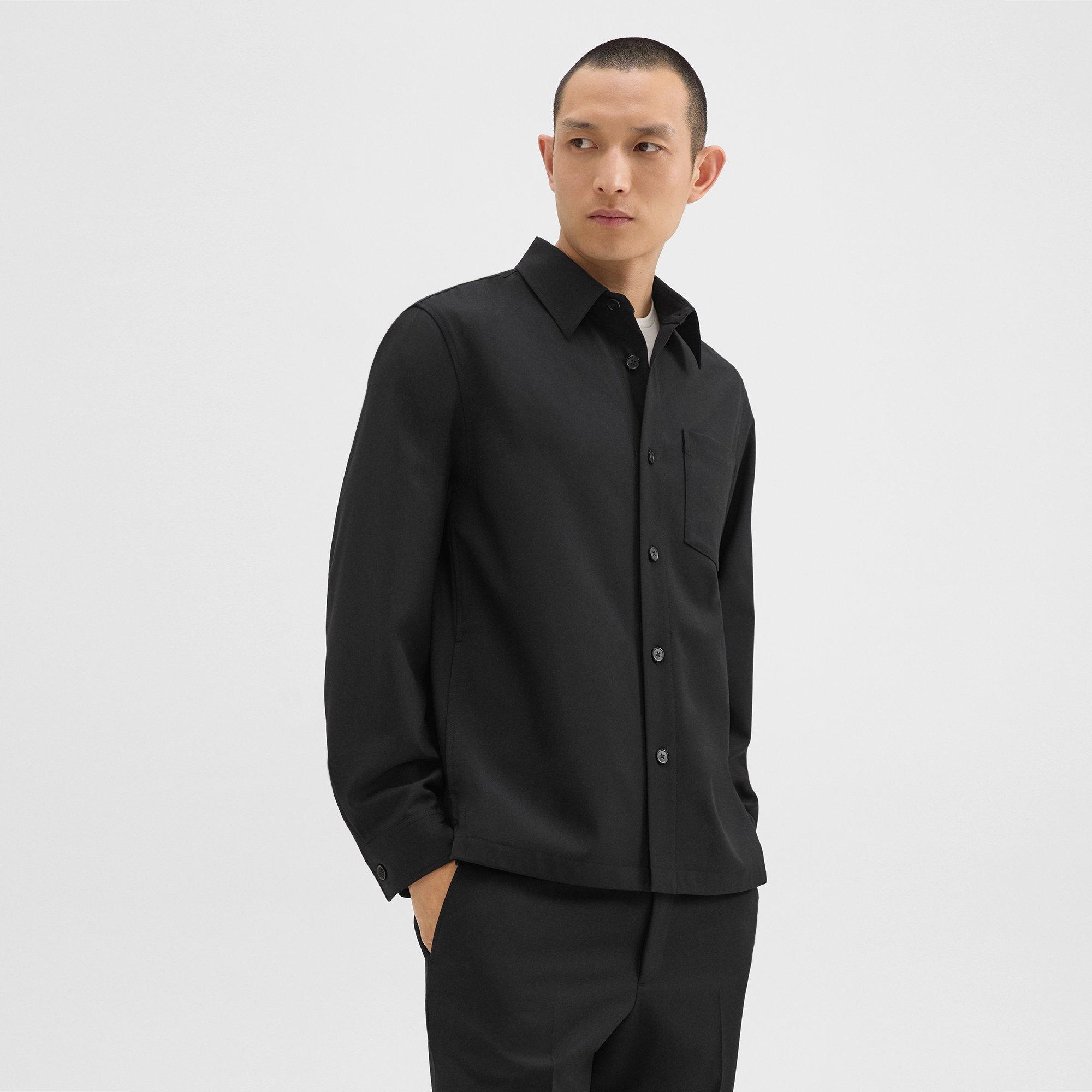 Overshirt in Wool-Blend Twill - 3