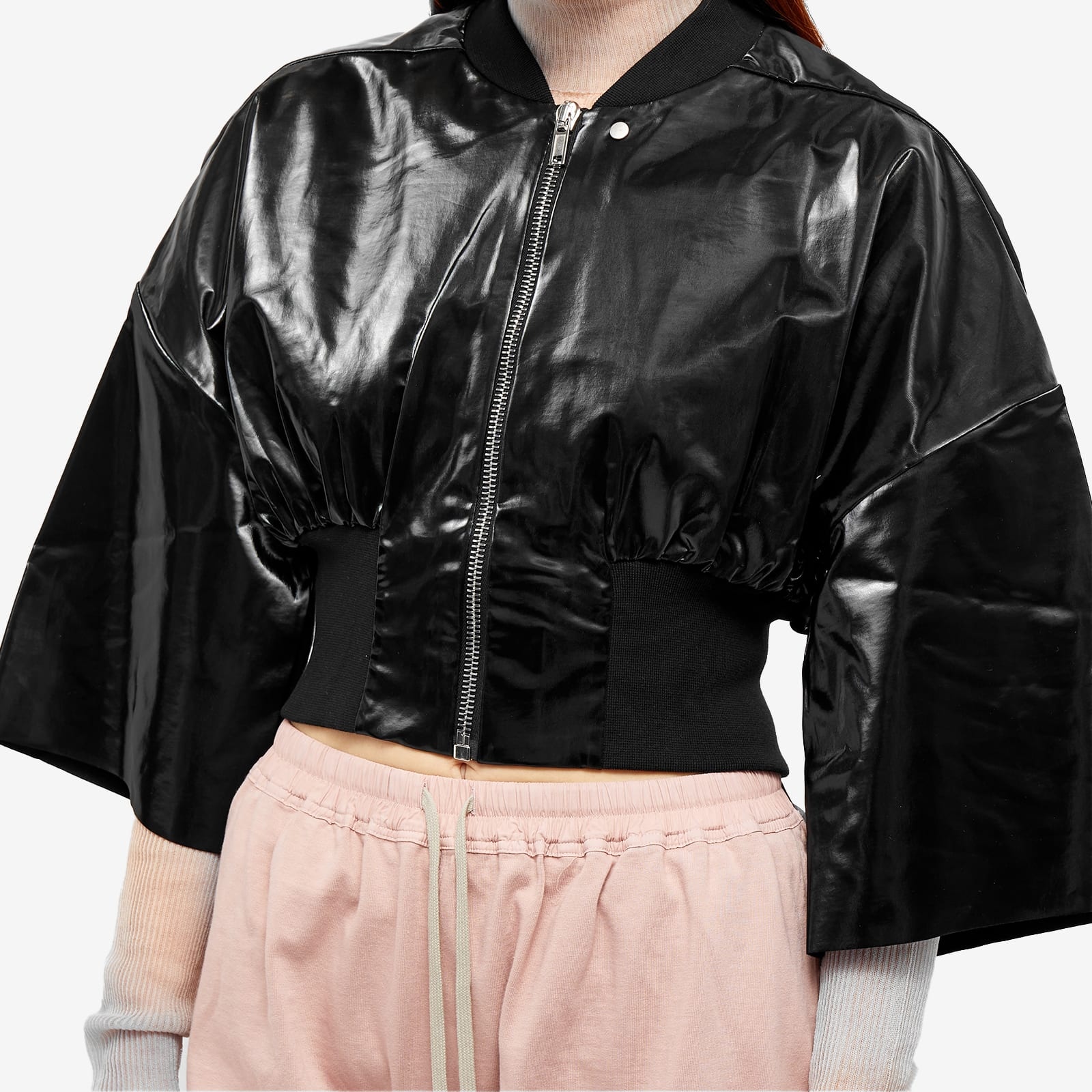 Rick Owens DRKSHDW Cinched Tommy Cropped Bomber Jacket - 5