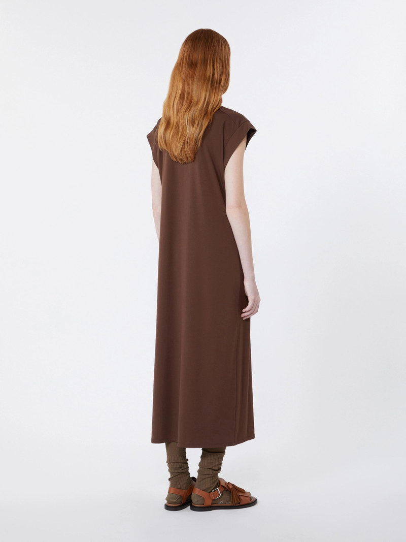 MIRTO Milano jersey dress - CHOCOLATE 4
