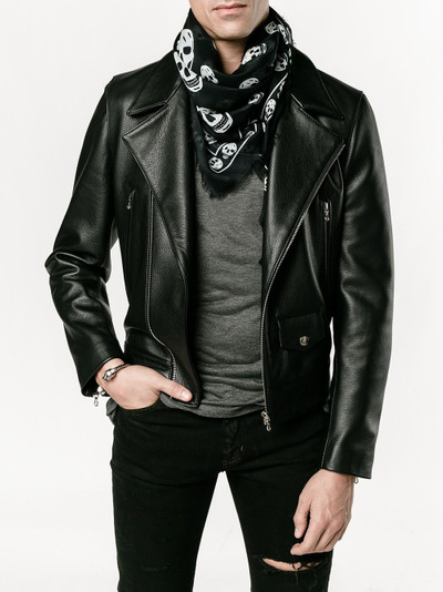 Alexander McQueen Black & White skull print scarf outlook