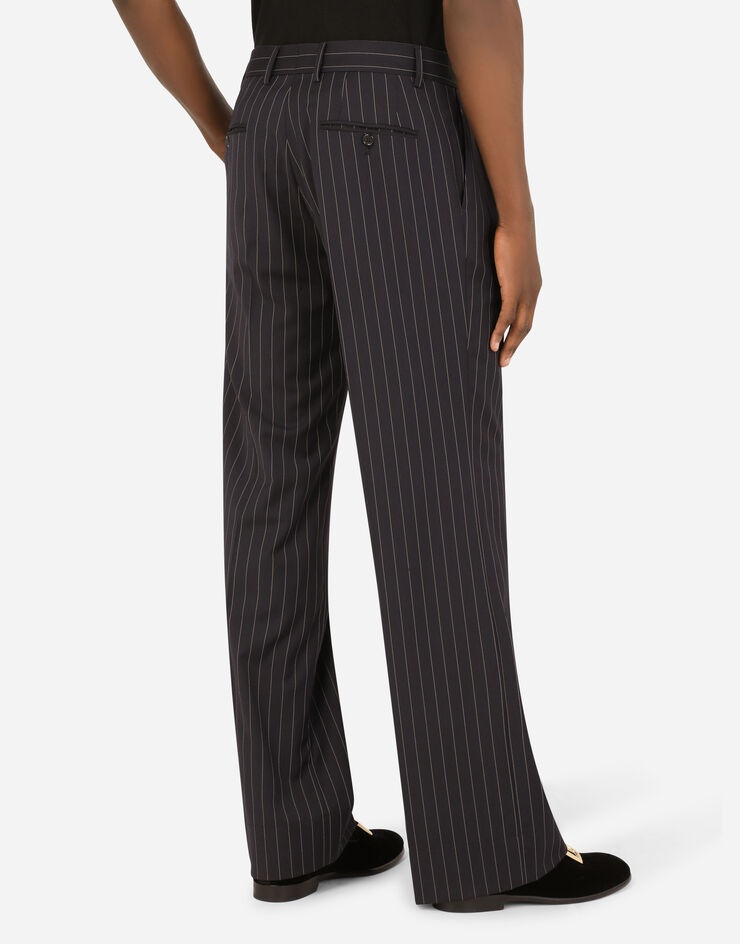 Pinstripe stretch wool pants - 5