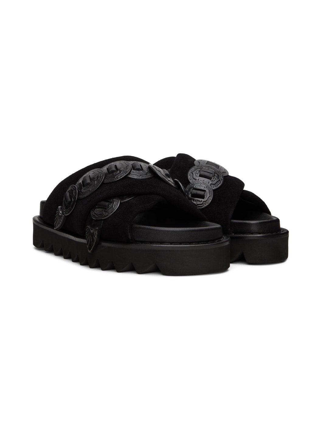 SSENSE Exclusive Black Cross Strap Sandals - 4