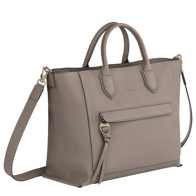 Longchamp Mailbox Briefcase Taupe - Leather outlook