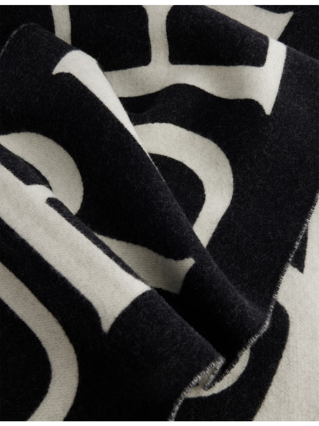 New Football Logo-Intarsia Wool Scarf - 2