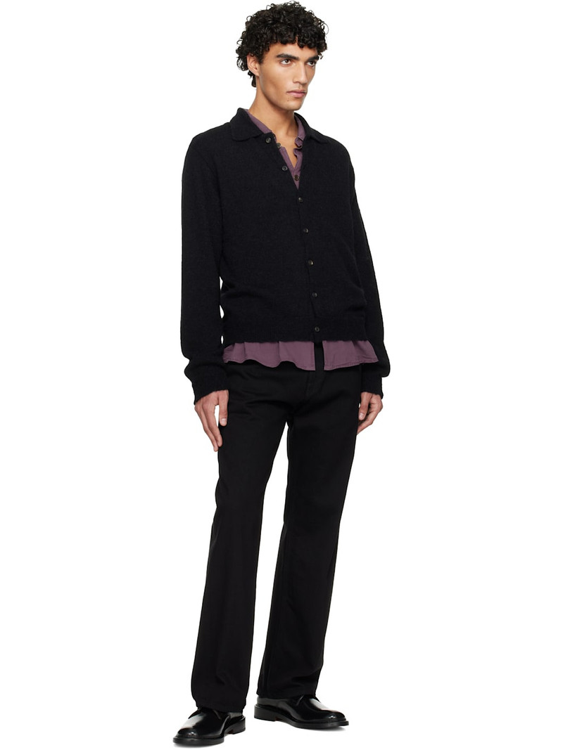 Our Legacy Black Evening Polo Cardigan outlook