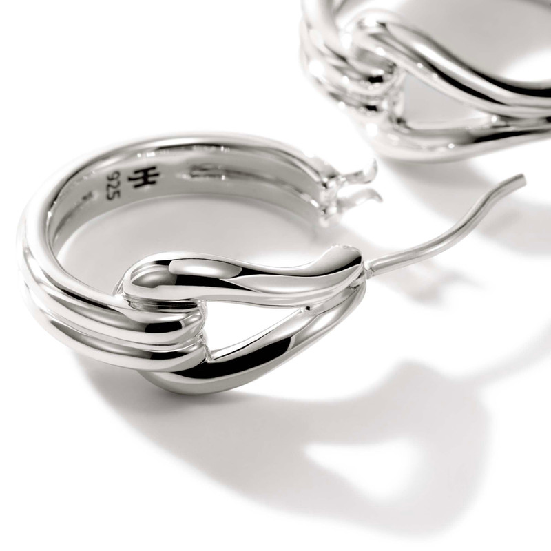 JOHN HARDY Surf Hoop Earring, Sterling Silver, 18.5MM outlook
