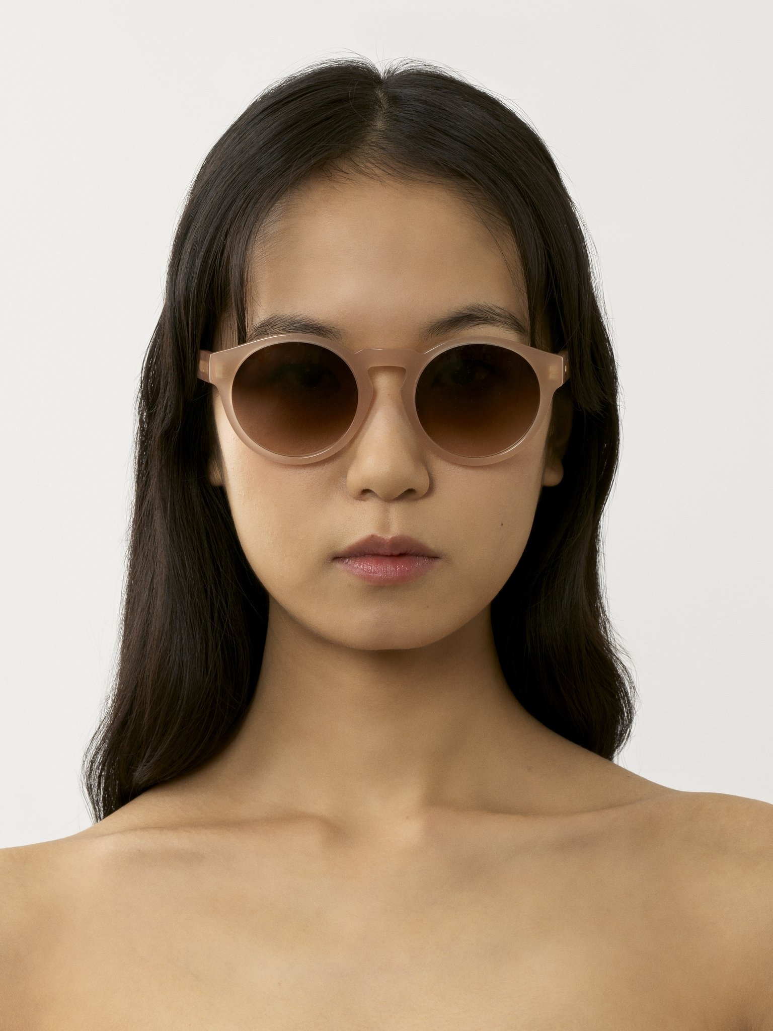 Brown Mirtha round recycled-plastic sunglasses, Chloé