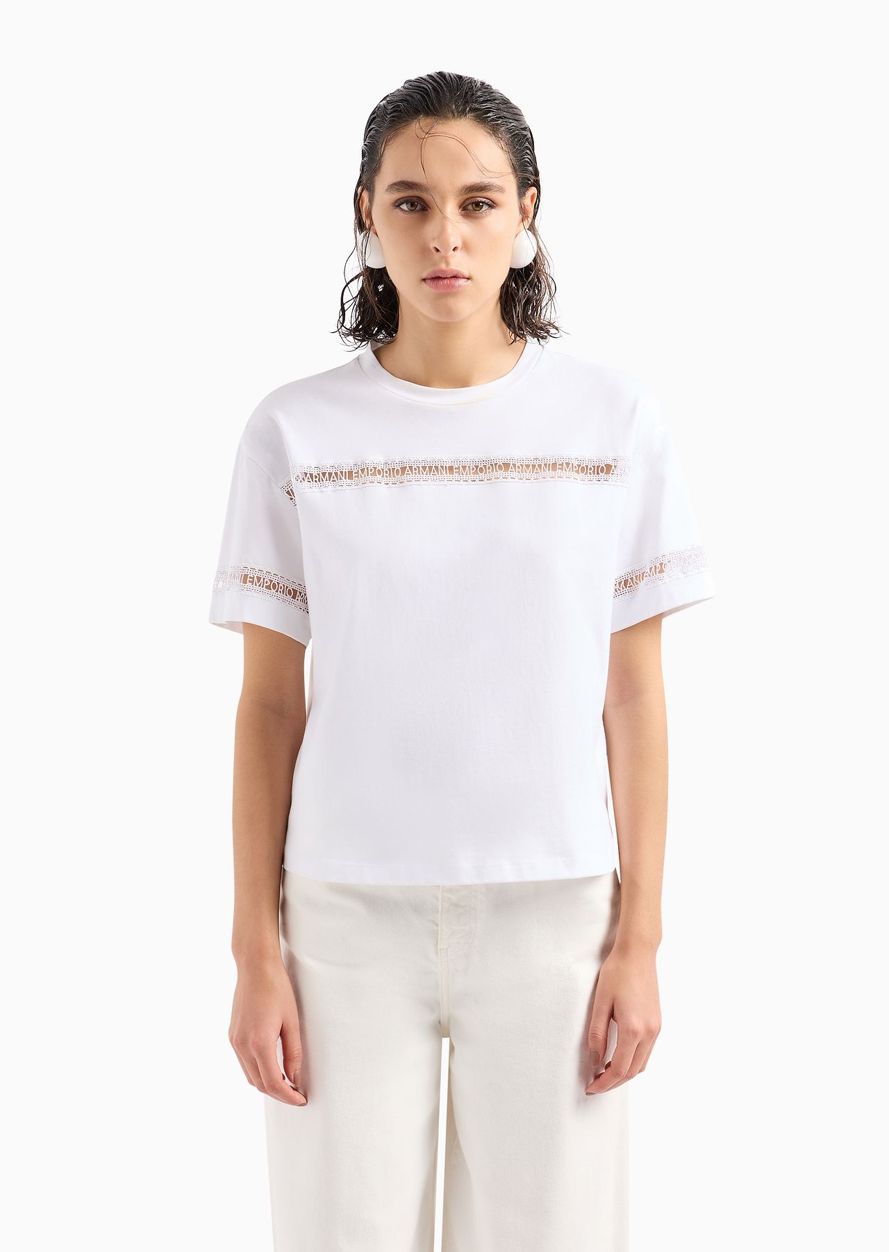 ASV organic jersey T-shirt with macramé logo tape - 2