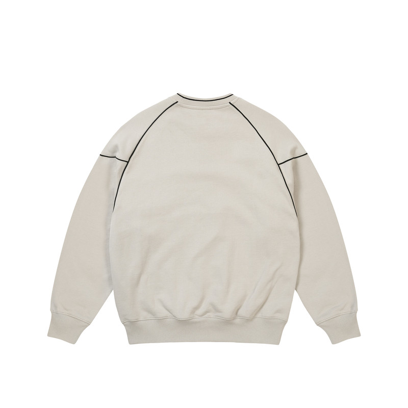 PALACE PRO TEAM PIPED CREW CONCRETE GREY outlook
