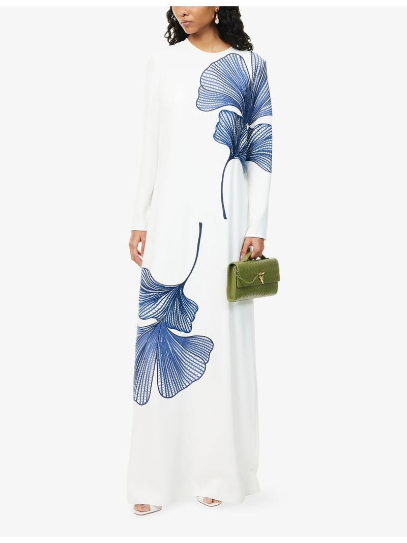 COSTARELLOS Austie Column Woven Gown outlook