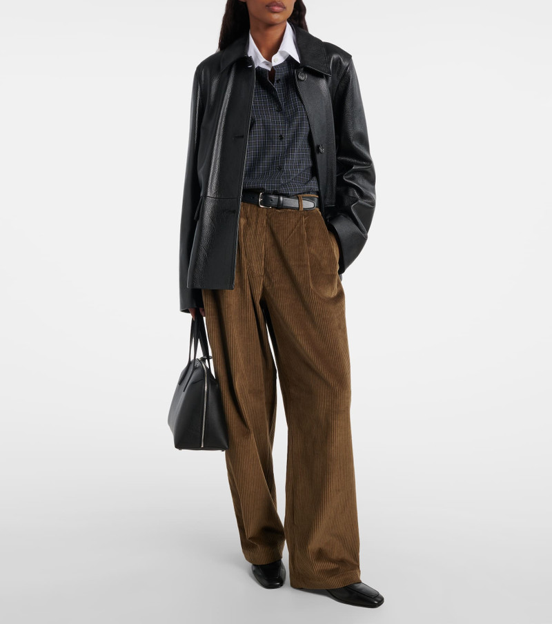 The Frankie Shop Norstrand cotton corduroy straight pants outlook
