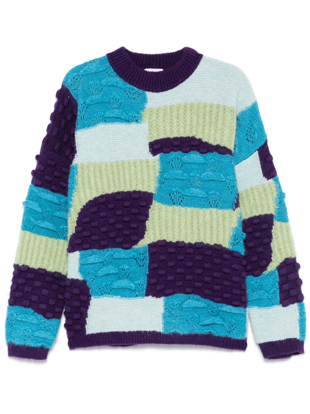 intarsia-knit crew-neck sweater - 1