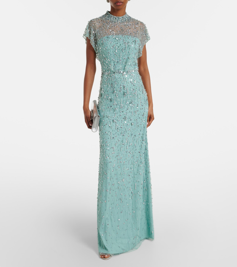 JENNY PACKHAM Crystal Drop embellished gown outlook