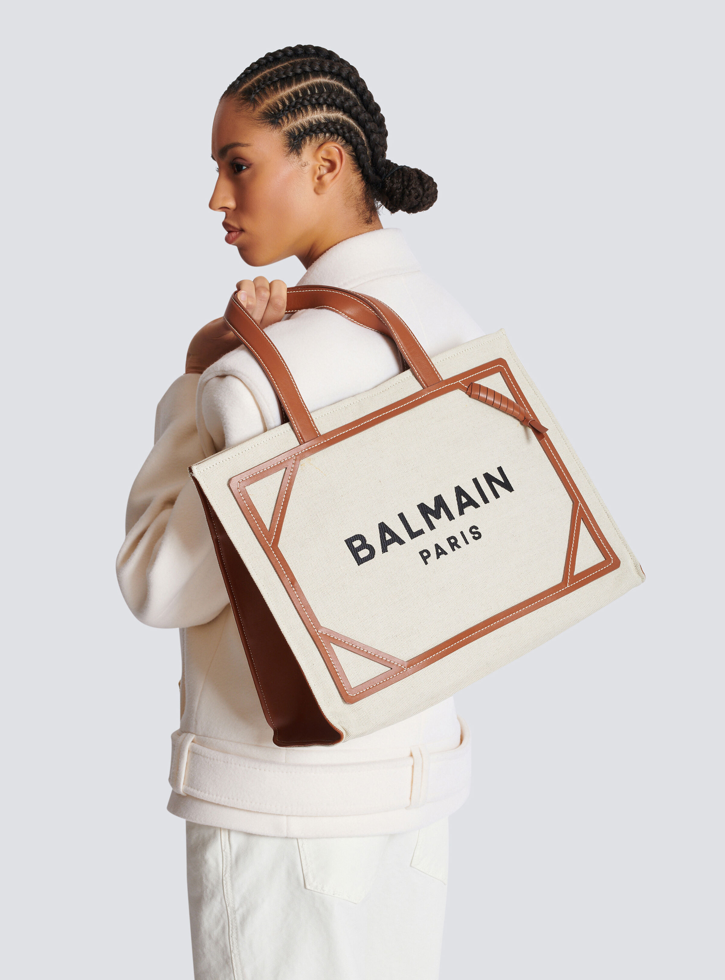 B-Army 42 canvas tote bag with leather details - 8
