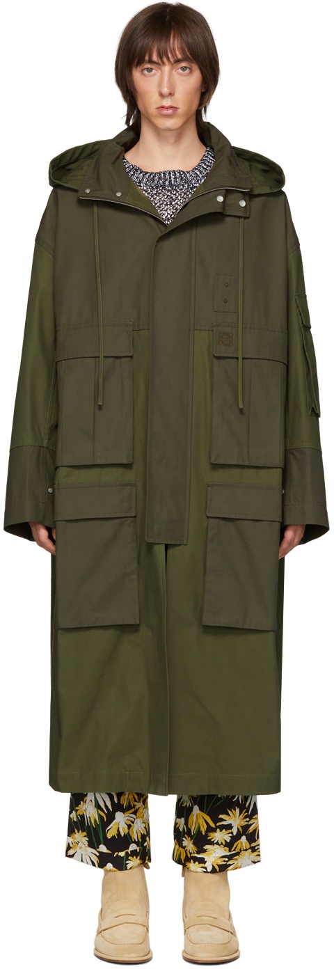 Khaki Patch Pocket Coat - 1