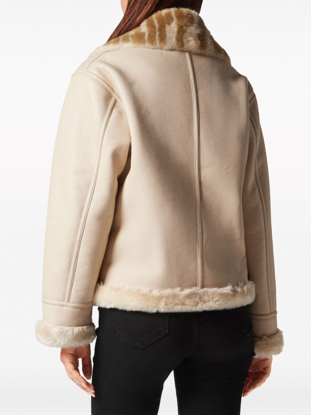 faux-shearling aviator jacket - 3