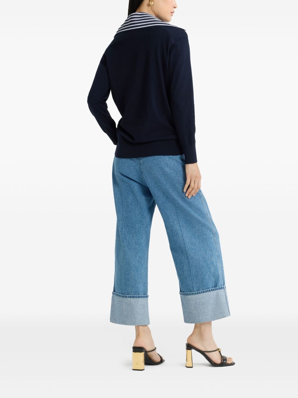 Trompe l'Oeil cotton cardigan - 3