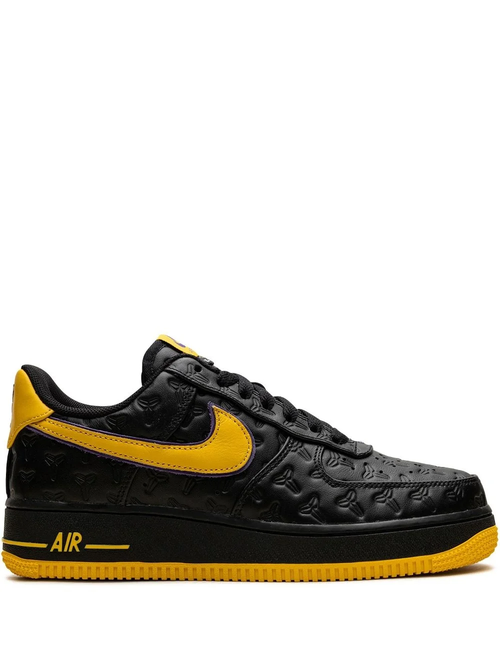₢ 킹 Kobe Bryant Air Force 1 저 "Lakers Away - Black / Violsity Maize / Violsity Purple"스니커 - 1