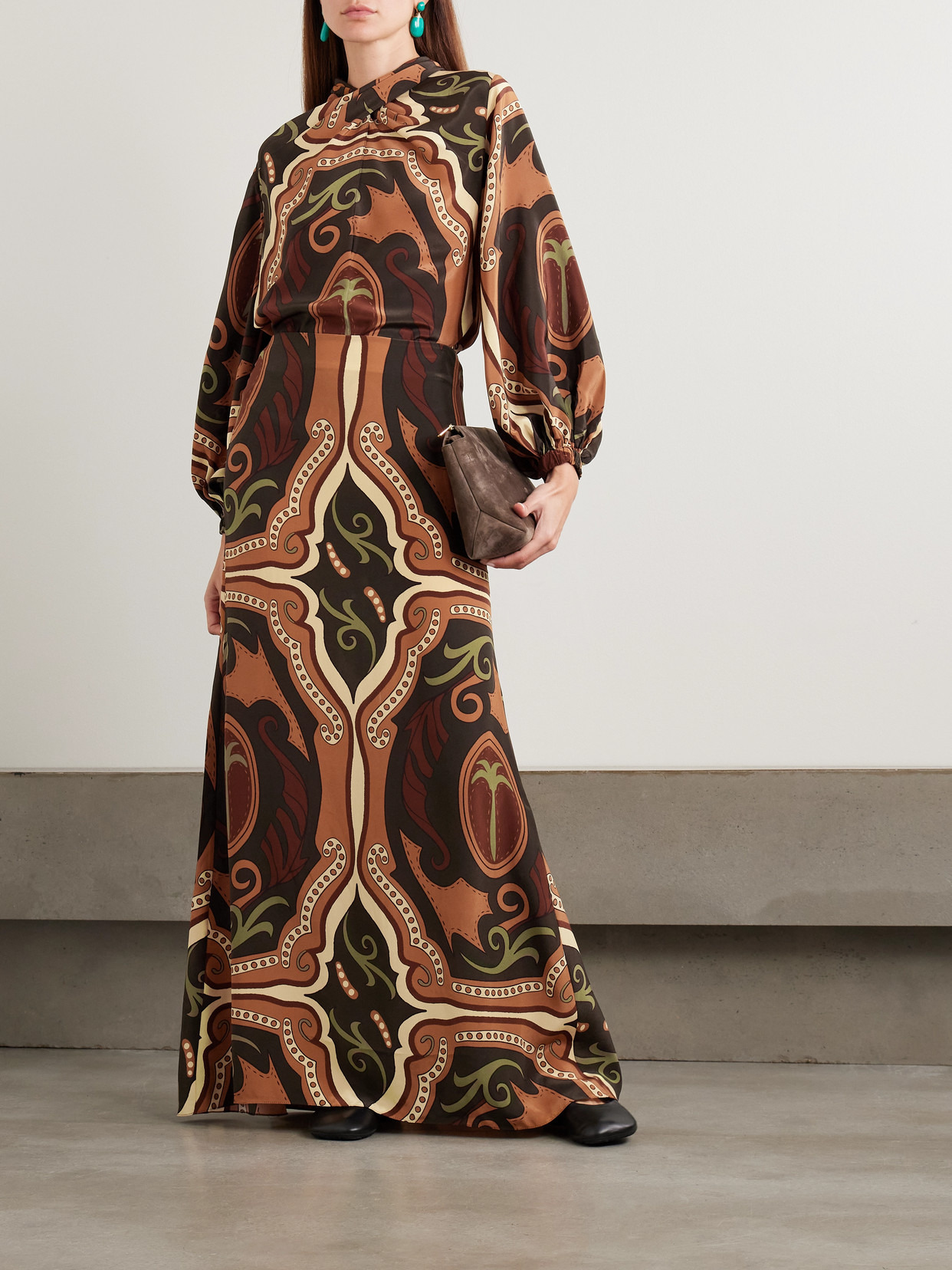 Nuevos Territorios Printed Silk-crepe De Chine Maxi Skirt - 2