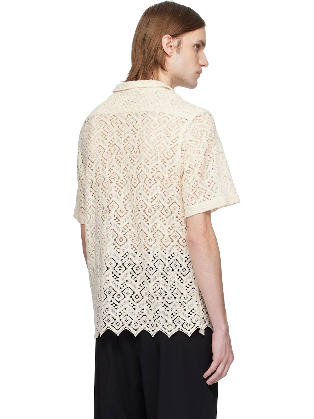 Beige Ture Cotton Lace Shirt - 3