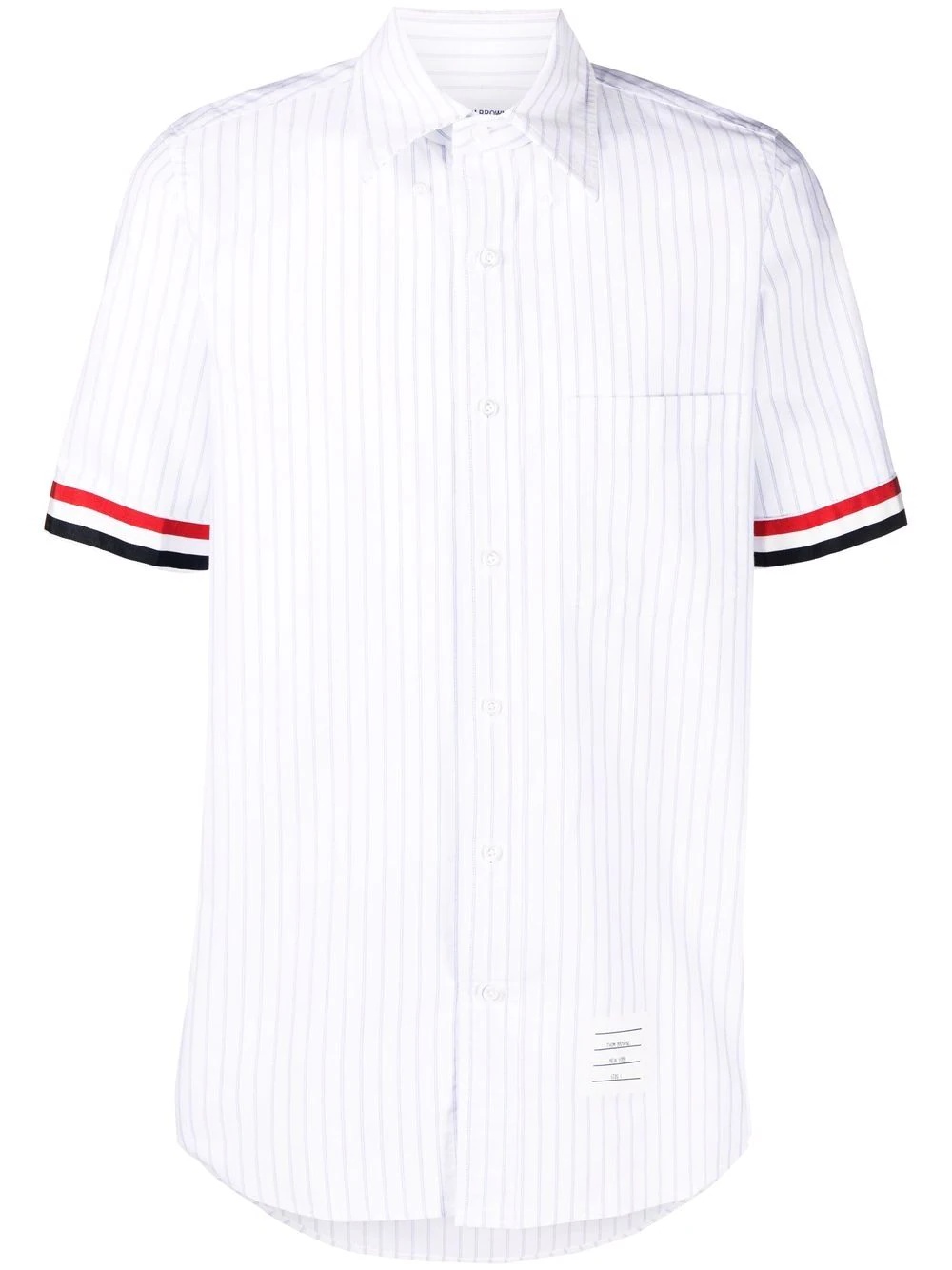 pinstripe short-sleeve shirt - 1