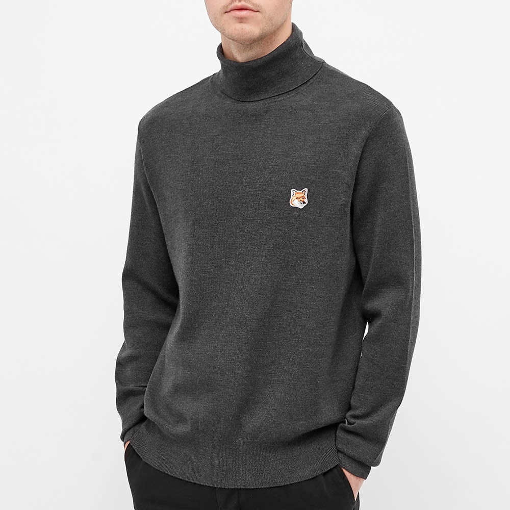 Maison Kitsuné Fox Head Patch Merino Turtleneck - 4