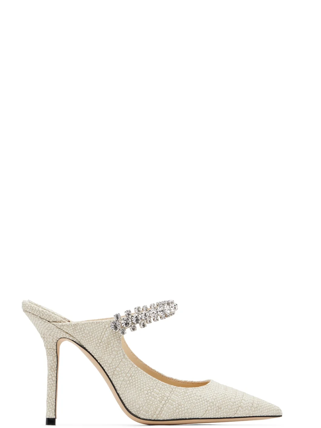 Beige Bing 100 Fine Raffia heels - 1