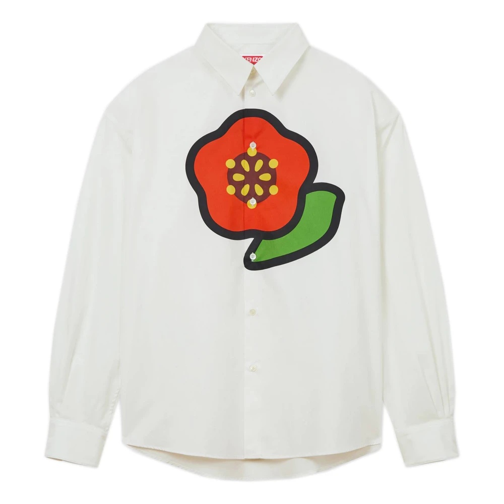 KENZO WHITE FLOWER PRINT CASUAL SHIRT | miinto | REVERSIBLE KENZO WHITE FLOWER PRINT CASUAL SHIRT | miinto | REVERSIBLE