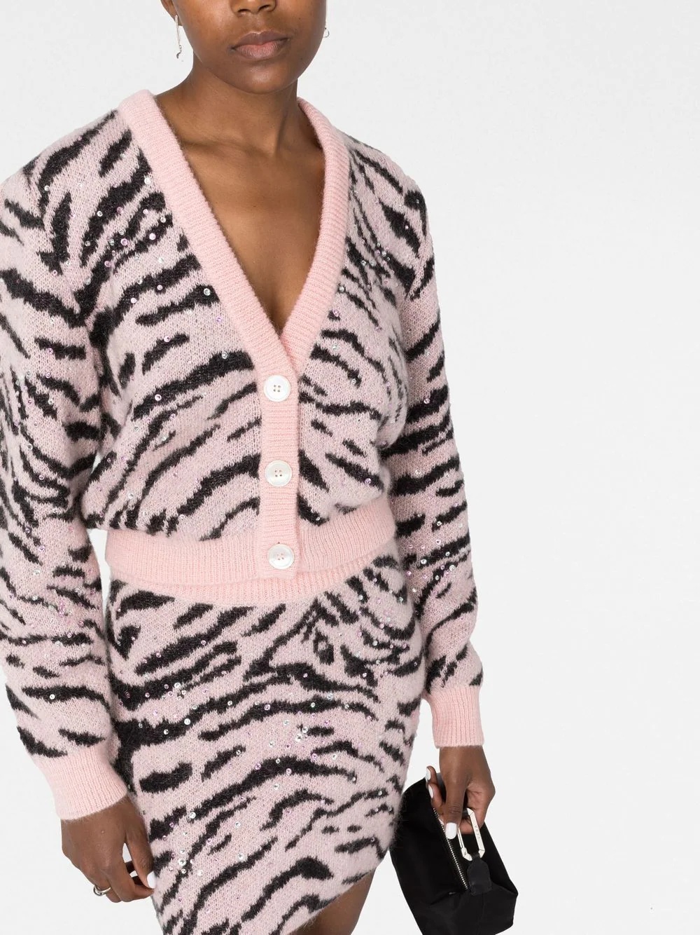 animal-pattern knit cardigan - 5