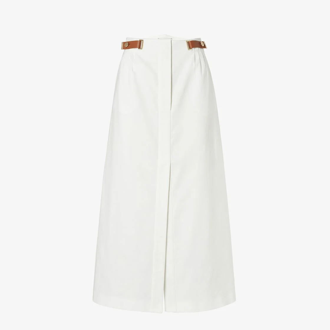 Skirt White linen and cotton skirt - 1