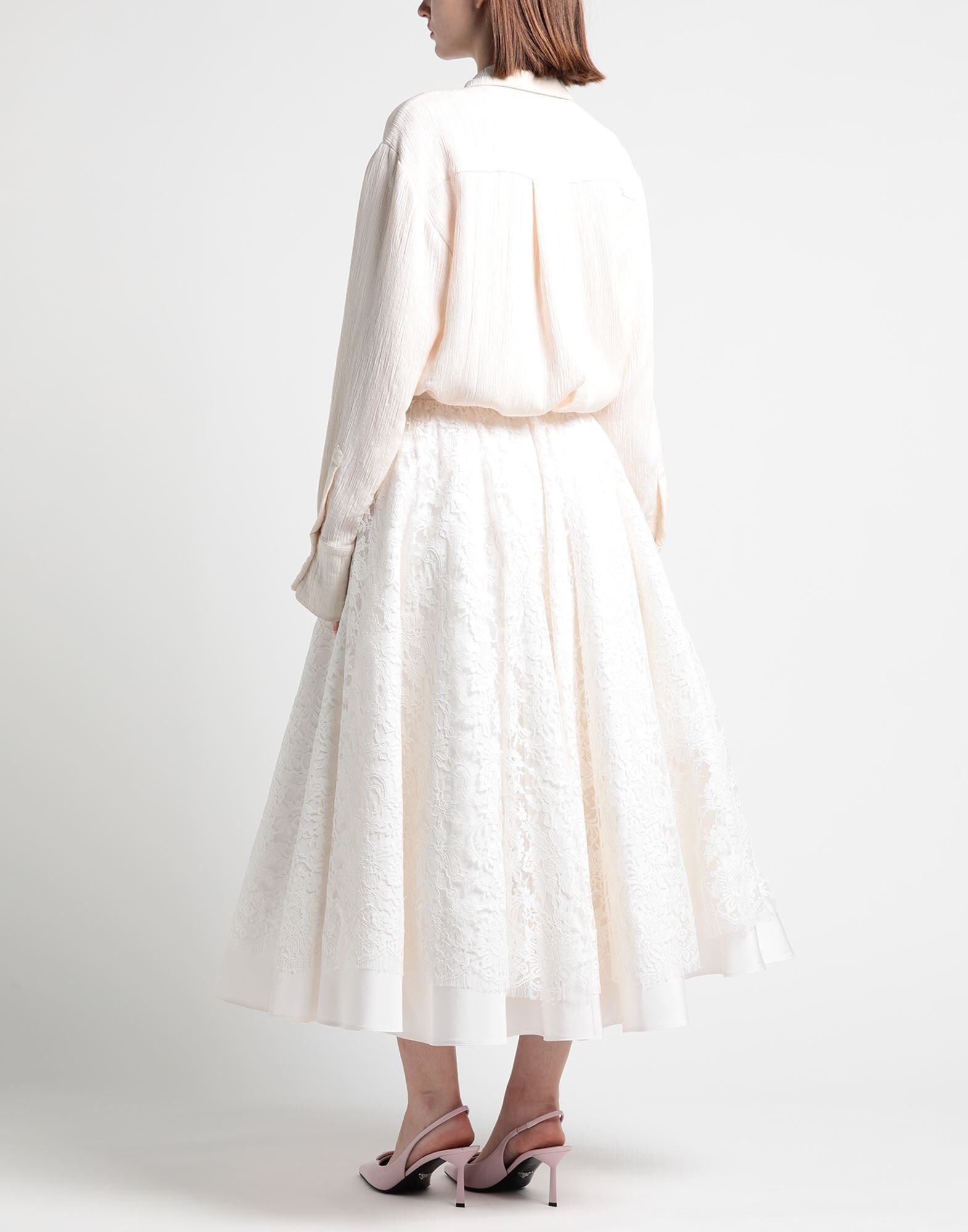 Prada White Women's Midi Skirt | yoox | REVERSIBLE