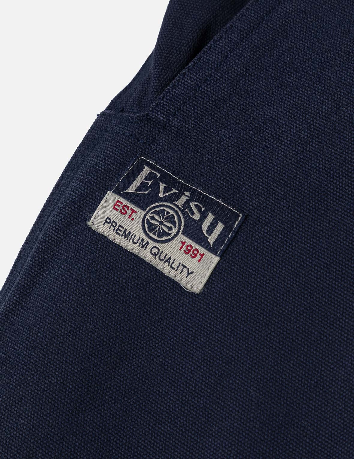 Slogan Appliqué Embroidery Straight Fit Worker Chino - 6