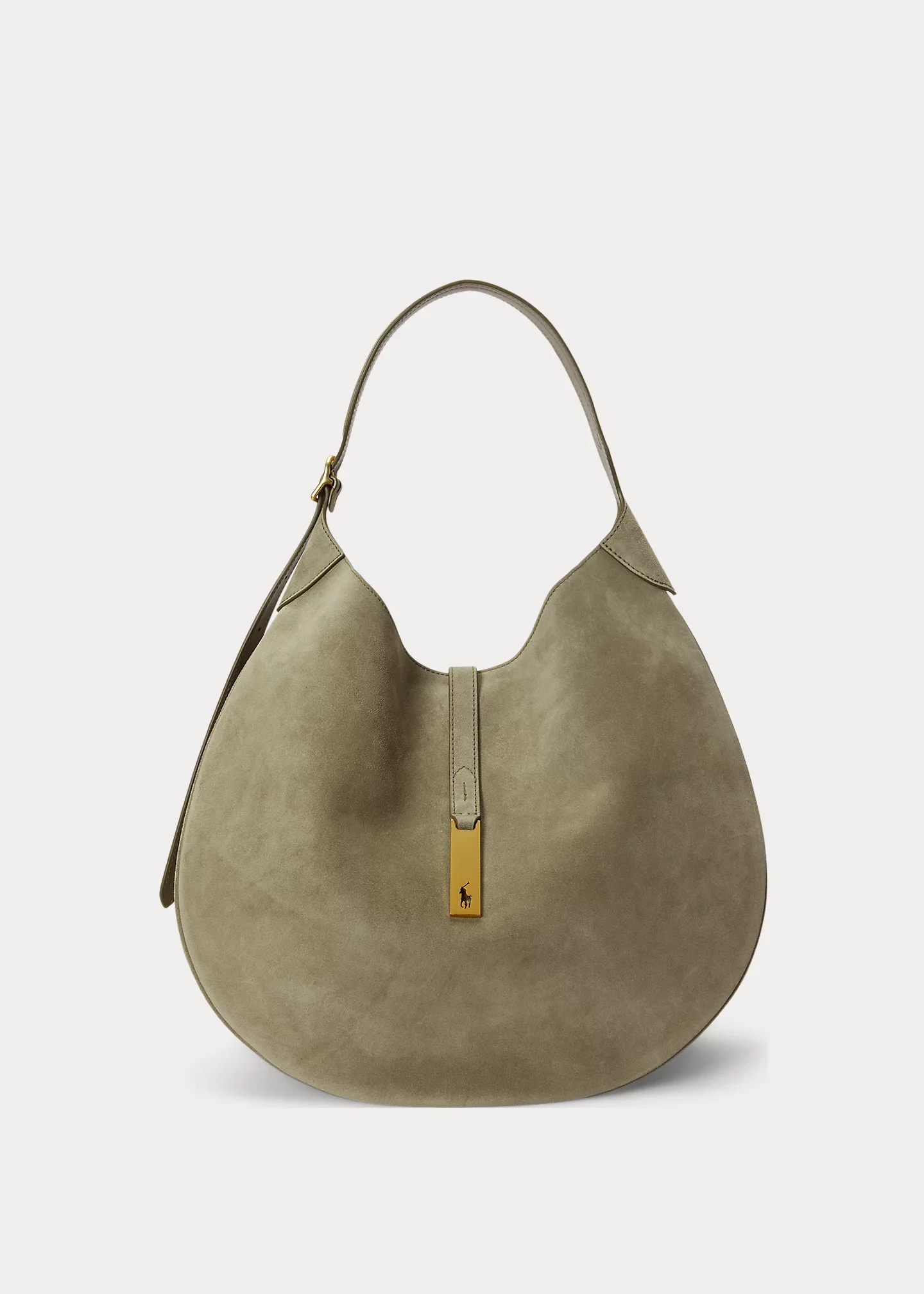 Polo ID Suede Large Shoulder Bag - 1