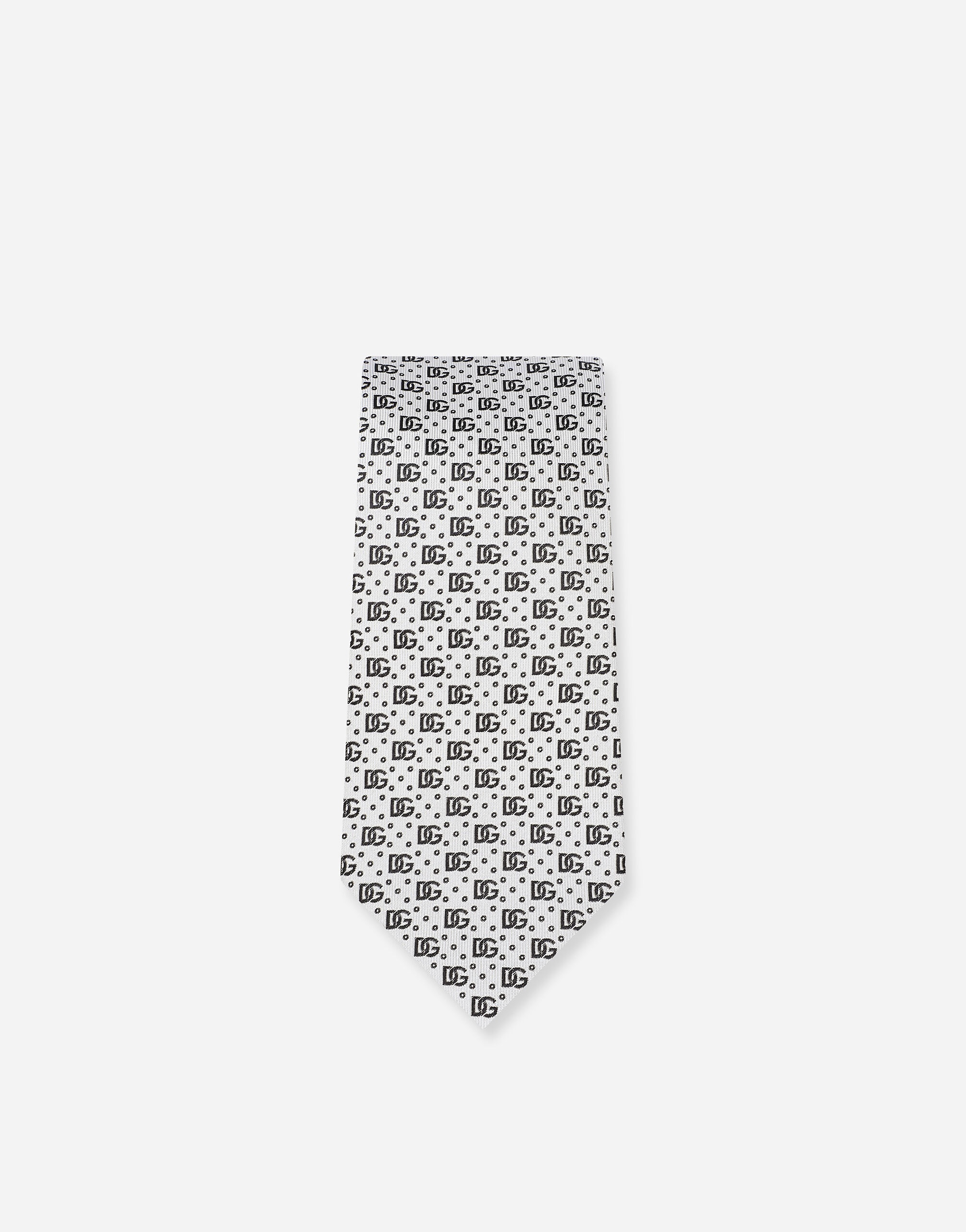 8-cm silk jacquard blade tie with DG logo - 2