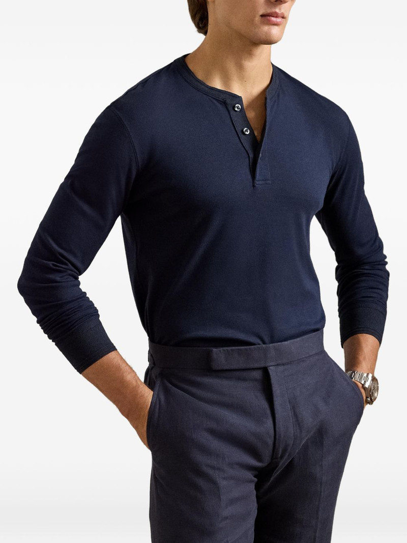 Henley long-sleeve T-shirt 3