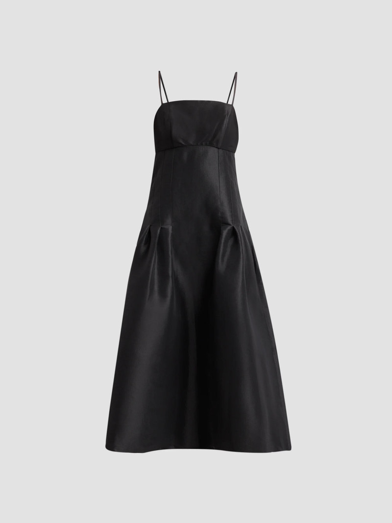 Women's Lena Taffeta Sleeveless Midi-Dress - Black 1