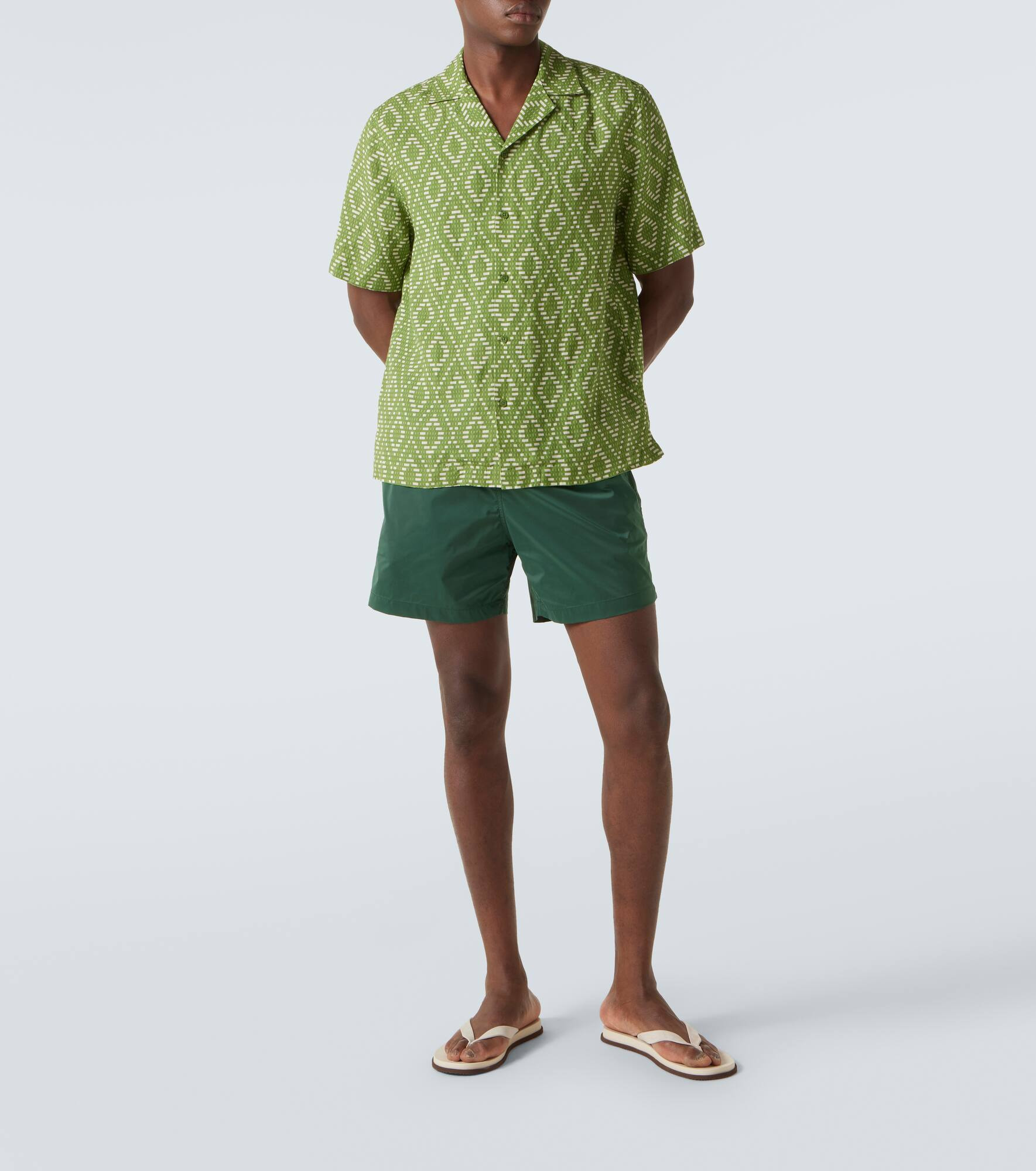 Roberto printed linen bowling shirt - 2