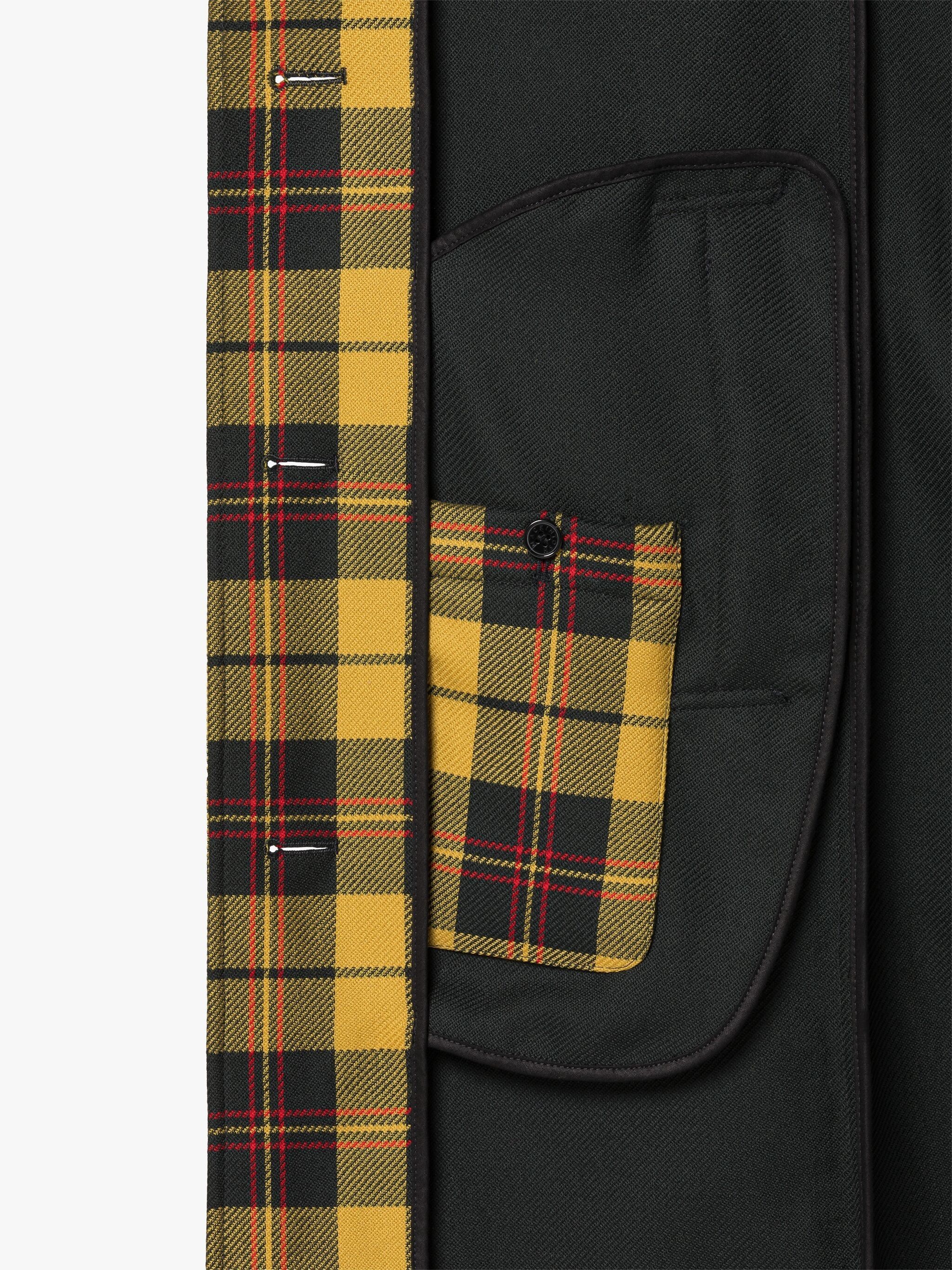 FAIRLIE YELLOW TARTAN WOOL & SILK COAT - 6