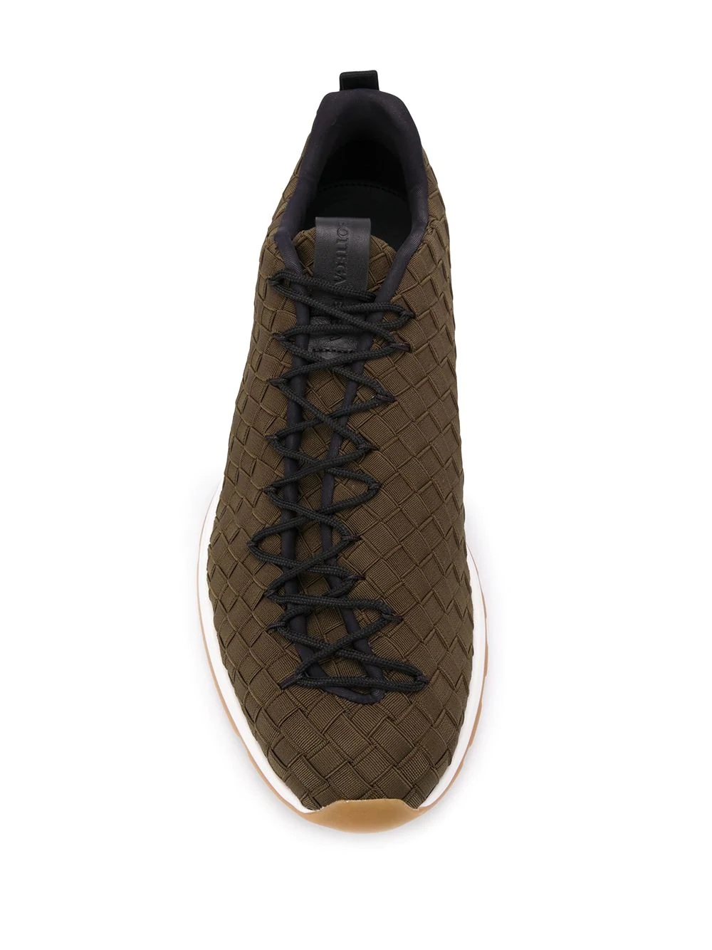 Intrecciato weave low-top sneakers - 4