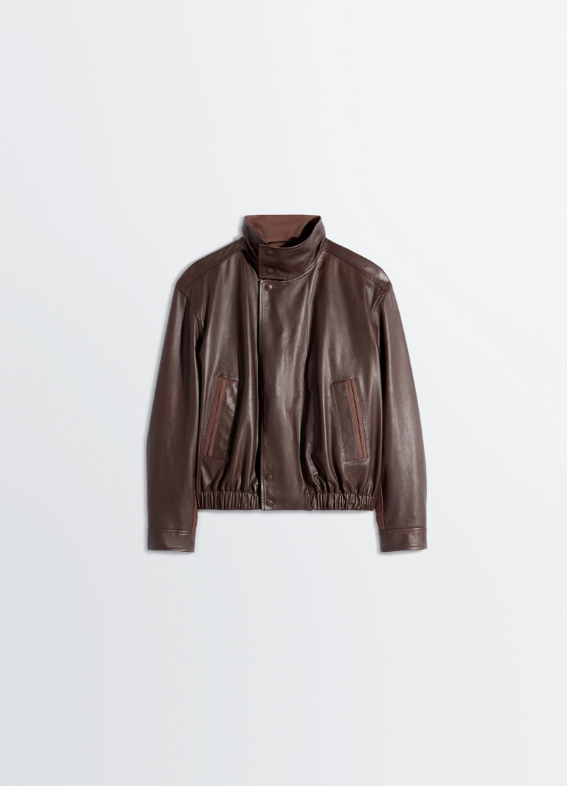 SOFT LEATHER BLOUSON IN PAPER COW LEATHER - 1
