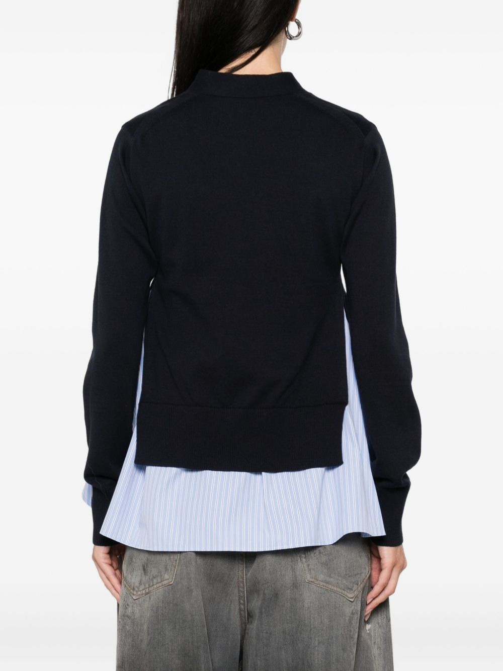 buttoned layered cardigan - 4