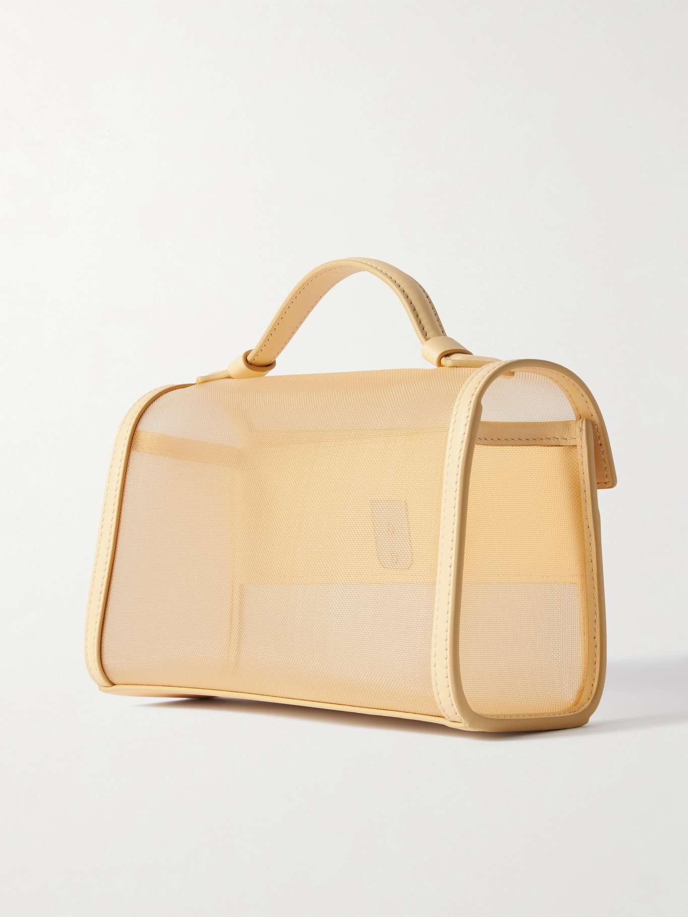 Symmetry Pochette leather and mesh tote Beige - 3