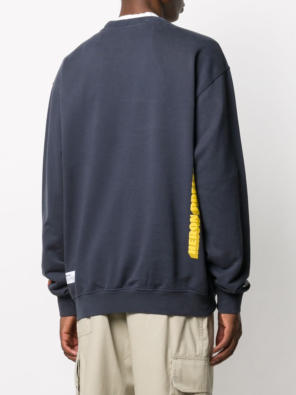 slogan patch crewneck sweatshirt - 4