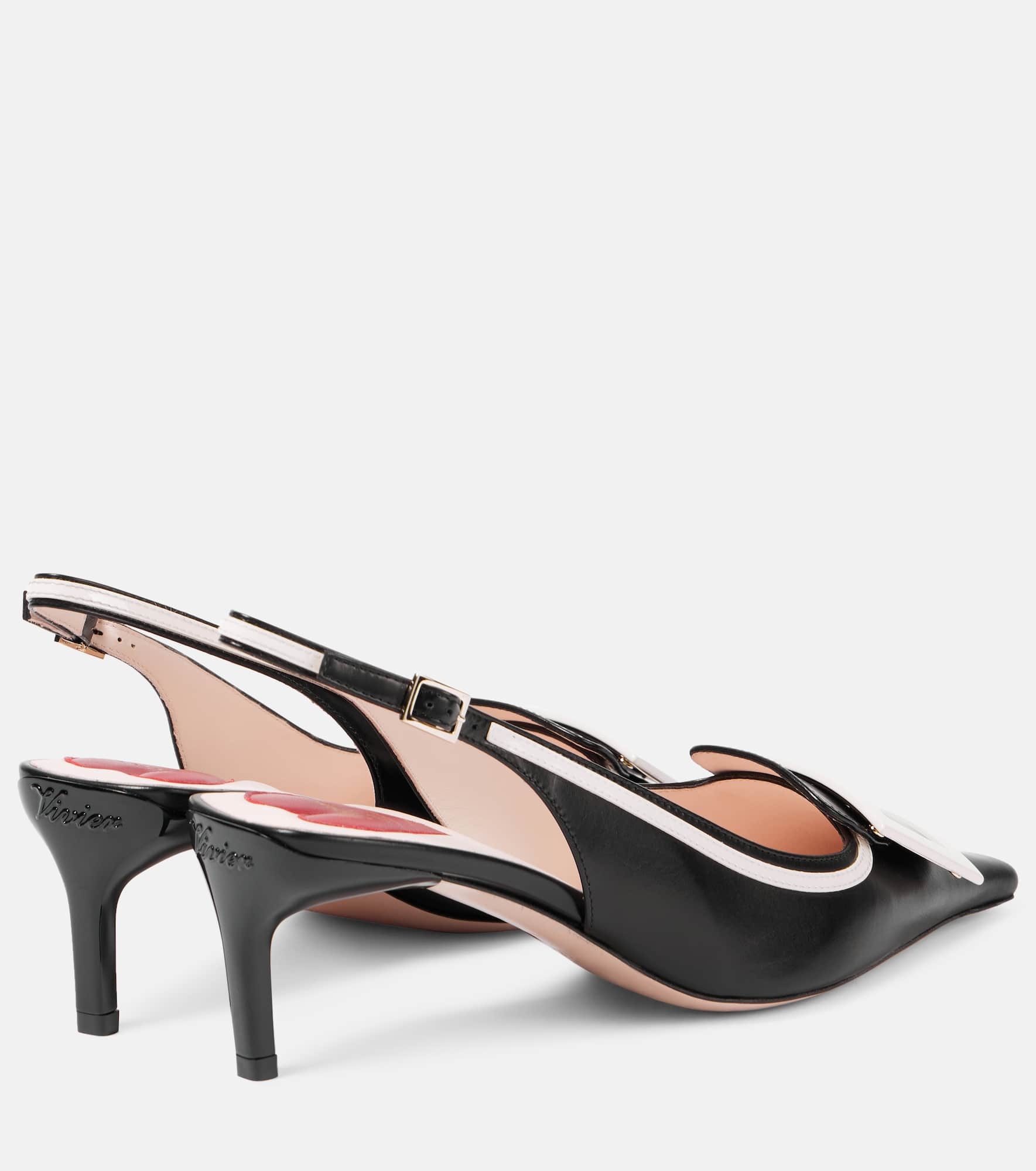 Viv' Canard leather slingback pumps - 2