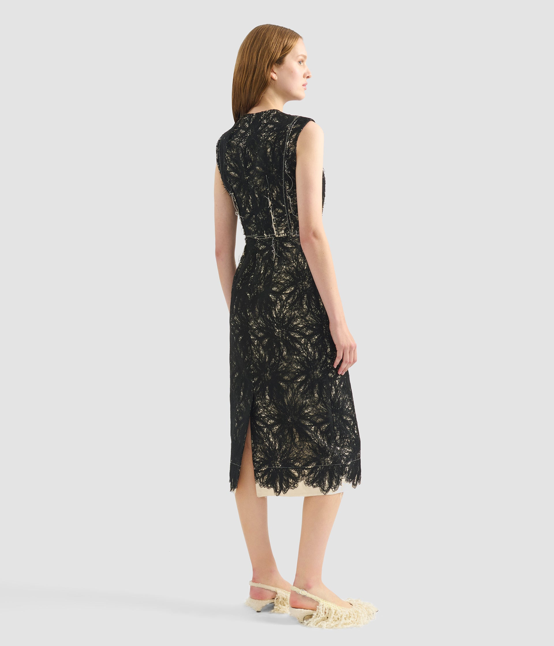 SLEEVELESS PENCIL MIDI DRESS - 3
